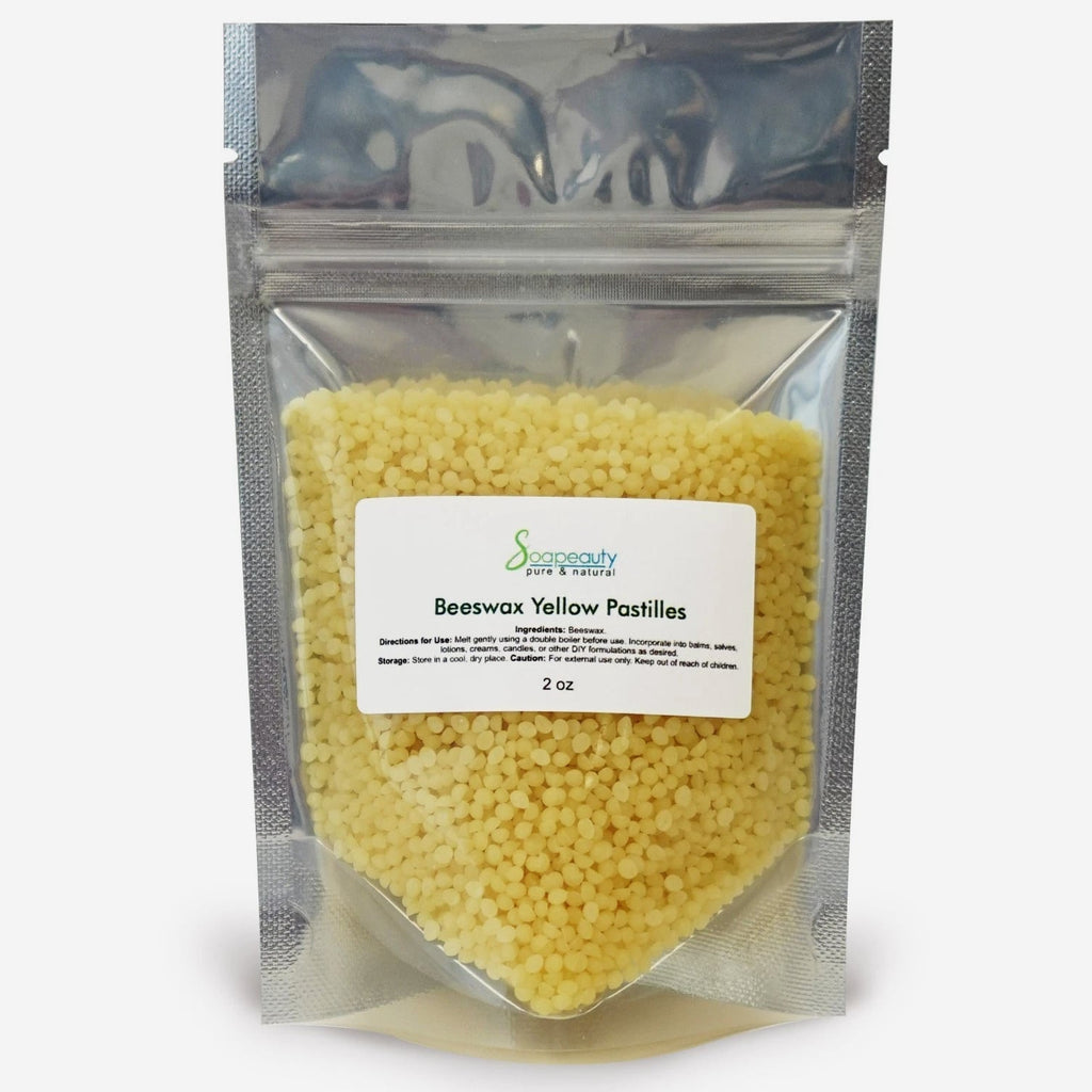 Yellow Beeswax Pastilles Beads - 100% Pure & Natural for Lip Care, Body, Candles