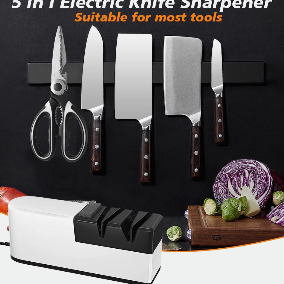 Professional Electric Knife Sharpener 3 Stage Chef Knife for Quick Sharpening US