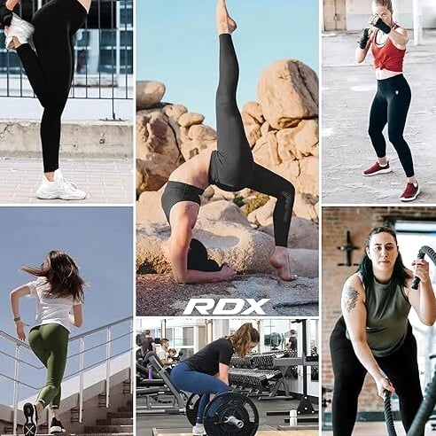 Sauna Leggings for Women by RDX, Gym Yoga Workout Compression Sweat Pants