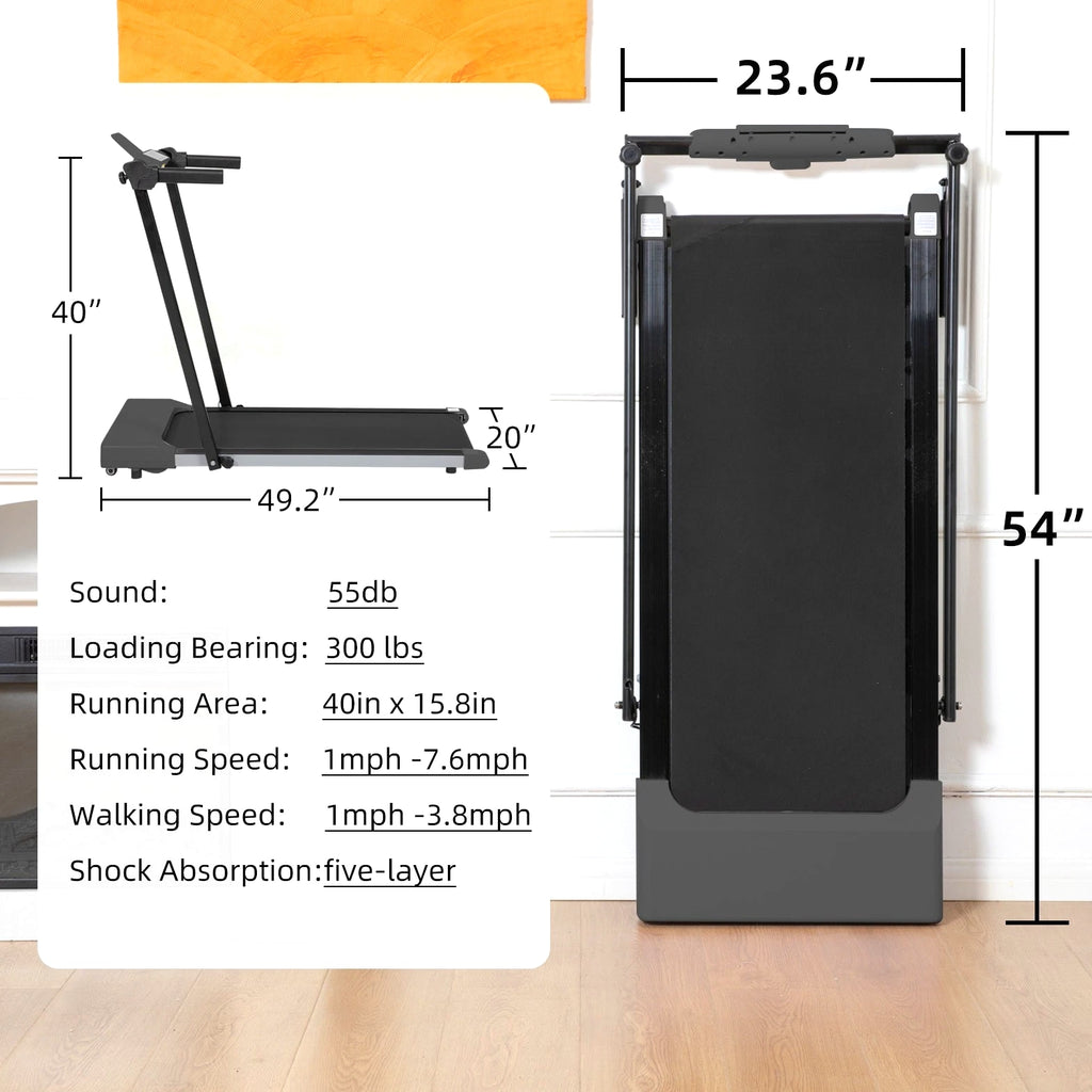 Treadmill with LED Screen Display Home Office Walking & Jogging Running Machine
