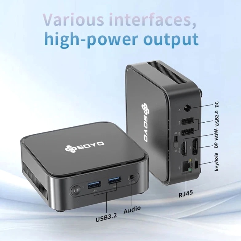 SOYO M4 PLUS2 Mini PC with Intel N150 16GB RAM 512GB SSD Windows 11 Pro