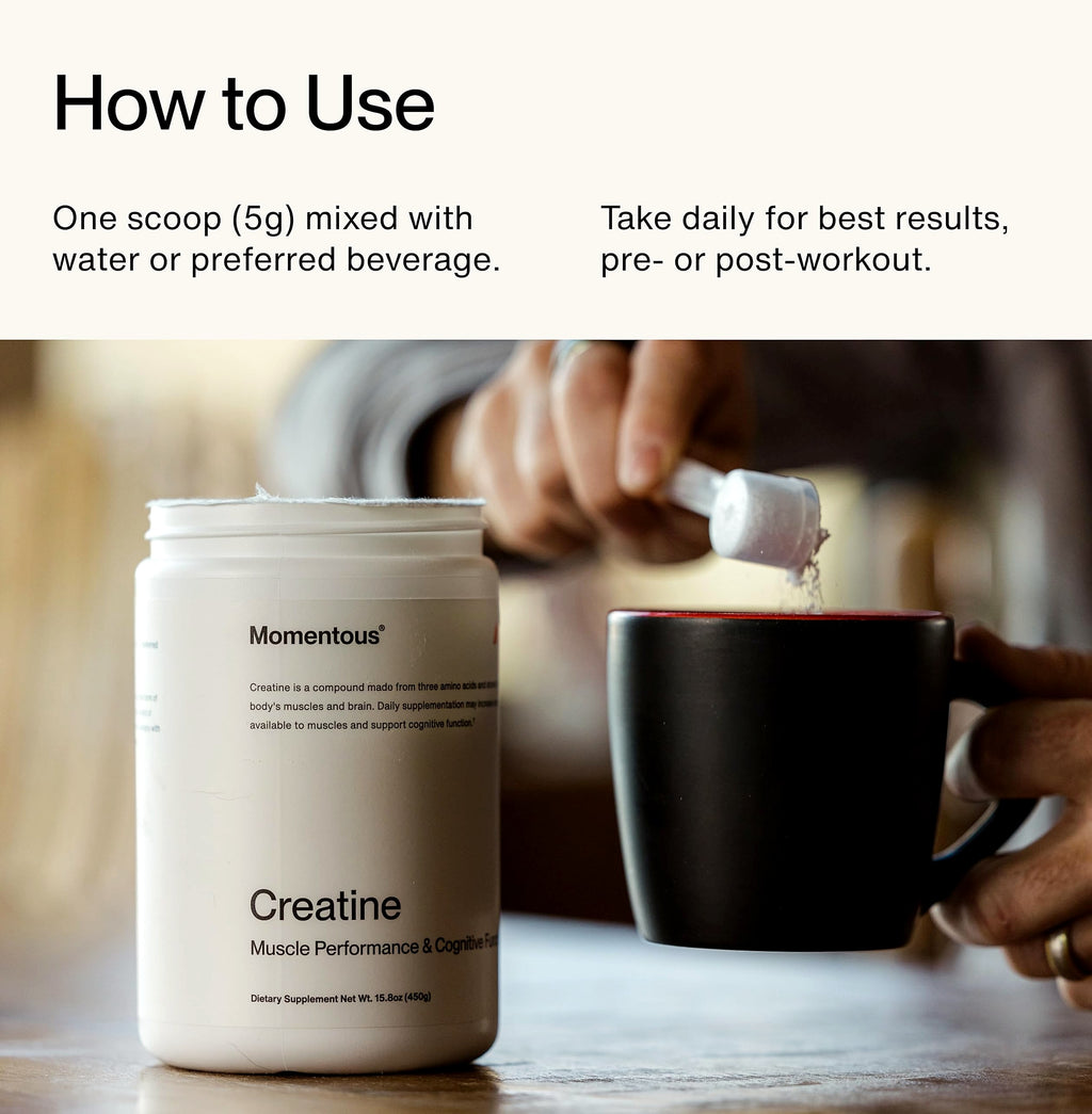 Momentous Creatine Monohydrate Powder - 5g Servings