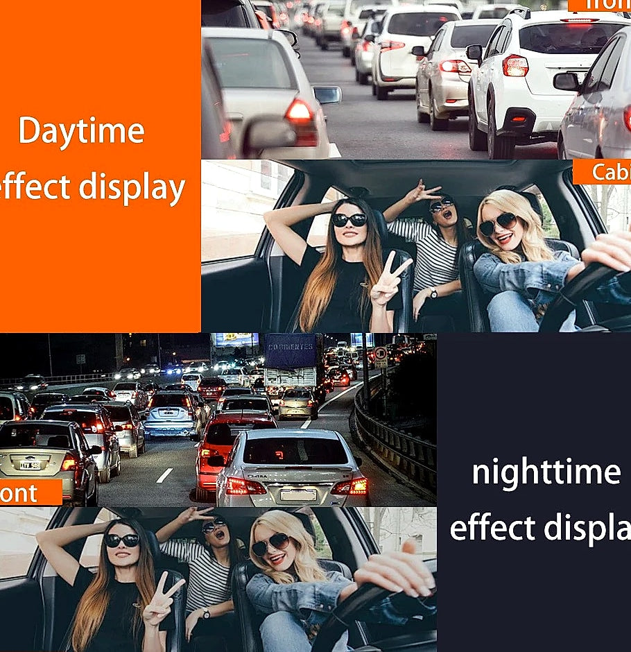 4 Channel 360° Dash Cam 1080P with Night Vision and Parking Monitor
