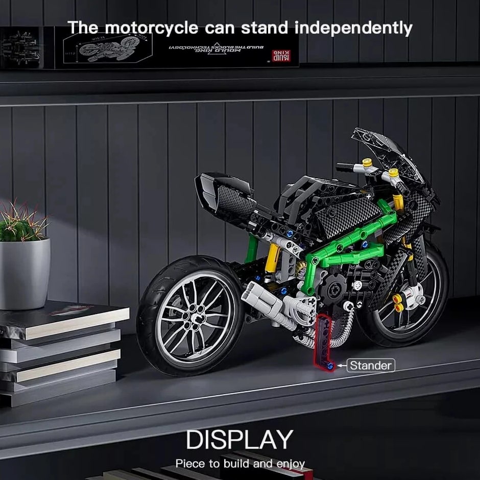 Mould King Kawasaki Ninja H2R Motorcycle Building Kit Sets 23002 Ninja Bike