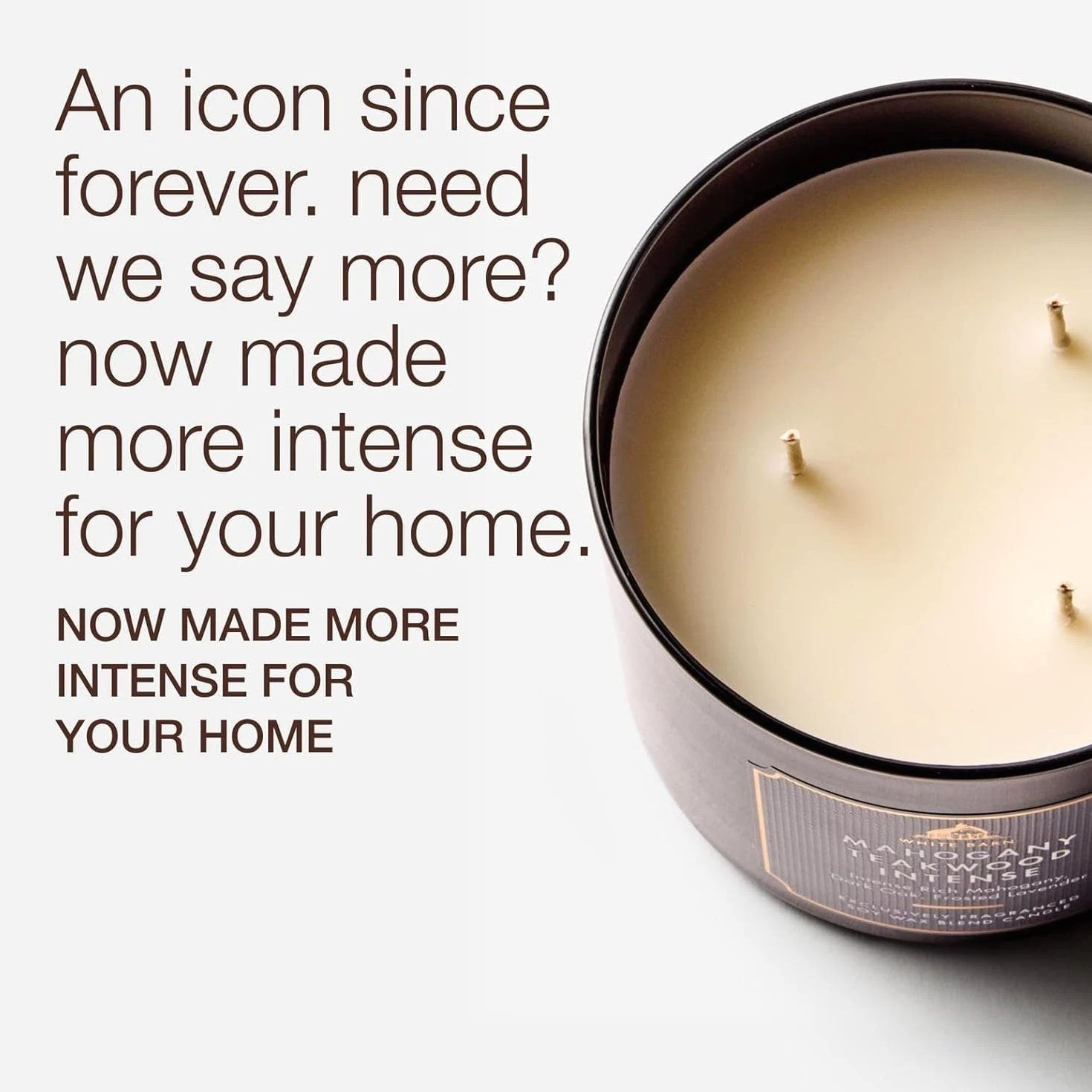 Aromatic 3-Wick Mahogany Teakwood Candle - Lead-Free Elegance, Perfect for Any Occasion