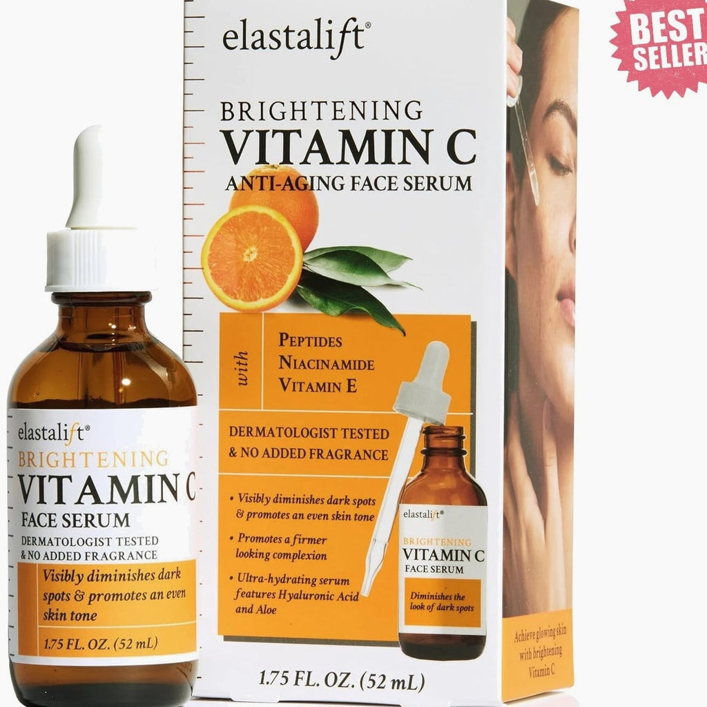 Vitamin C Facial Serum For Age Spots, Wrinkles & Expression Lines - Anti-Aging Face Serum 1.75 Fl Oz
