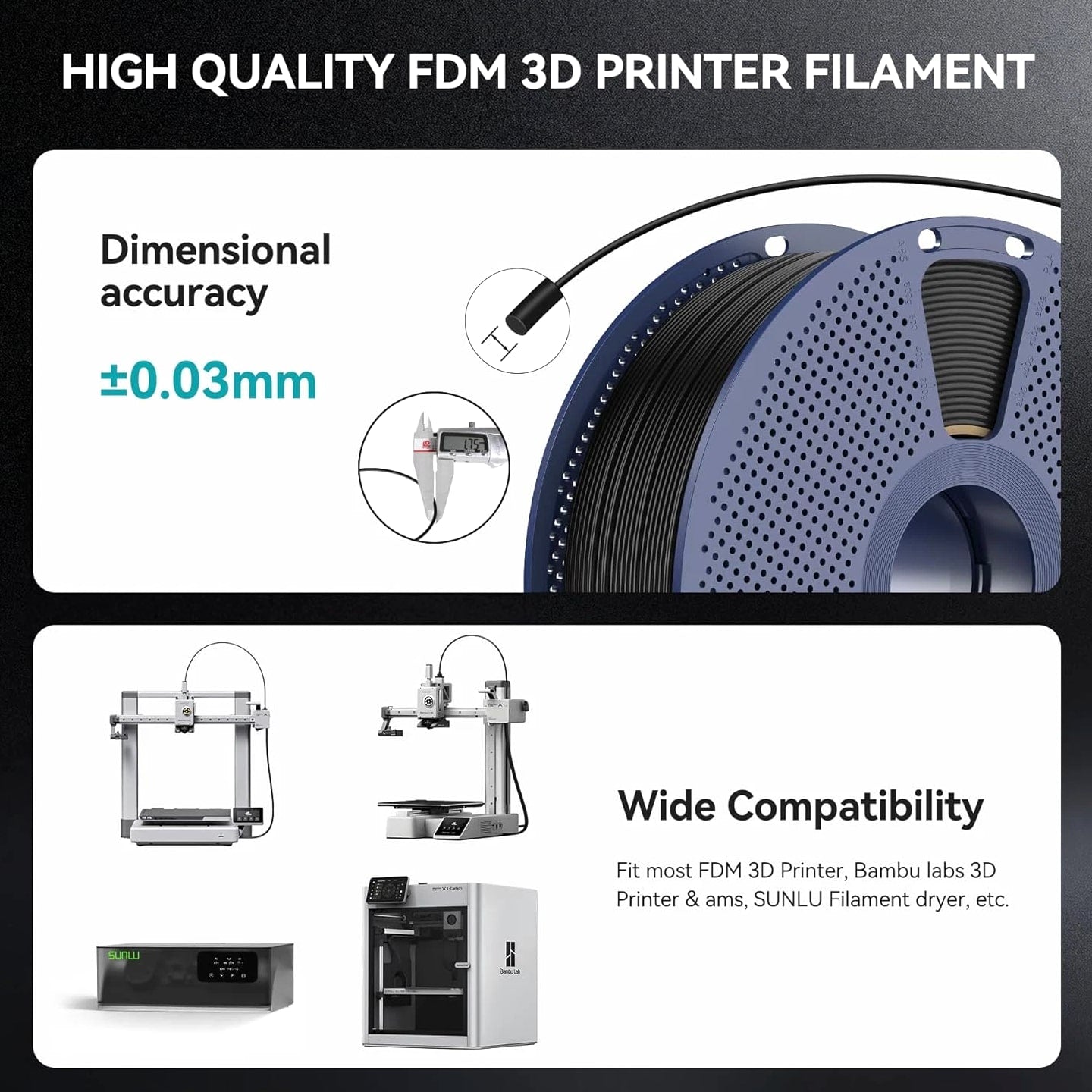 TPU Filament 1.75mm, 95A Flexible 3D Printer Filament, Soft TPU 1kg Spool (2.2 lbs)