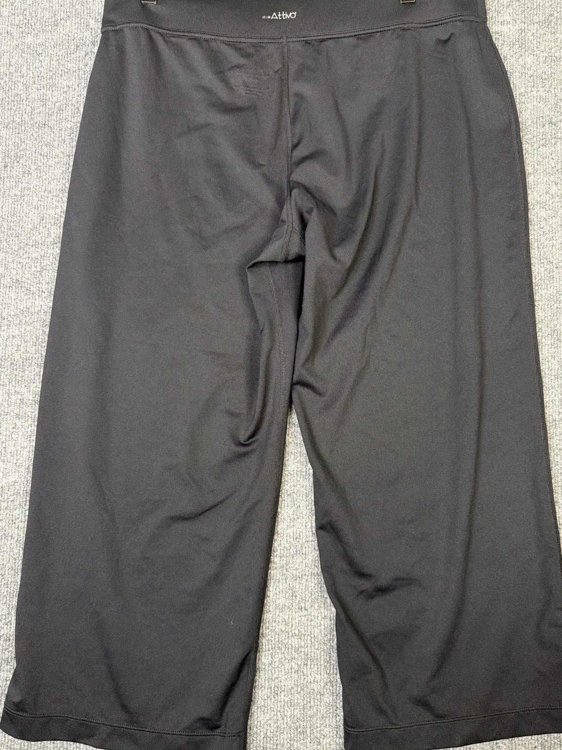Club Attivo Vital Dry Women's Black Wide Leg Pants Size L Stretch Yoga