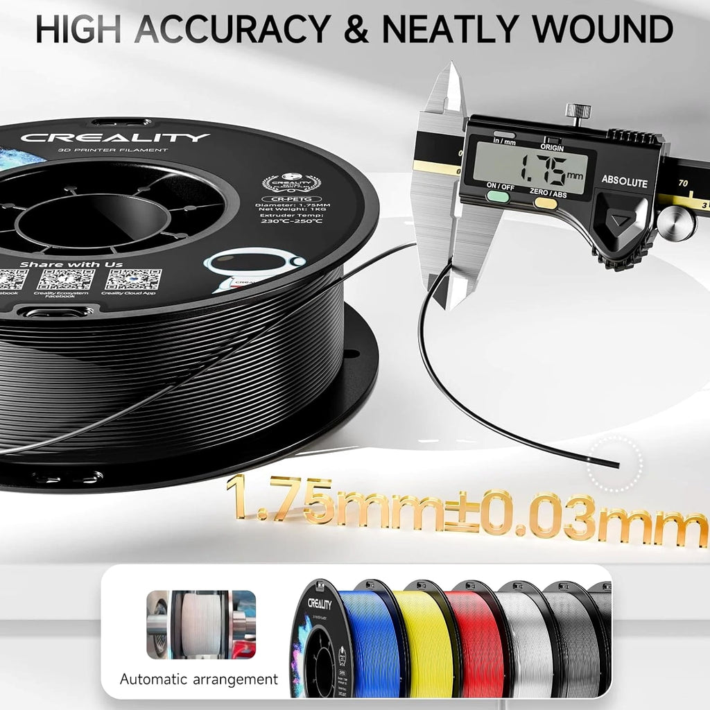 Creality PETG High Precision 3D Filament 1.75mm 1KG/Roll For 3D Printer