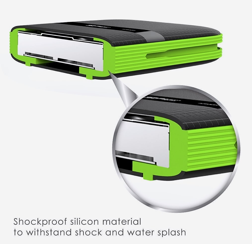Silicon Power 4TB Rugged Armor A60 Military-grade Shockproof/Water-Resistant USB 3.0 2.5" External Hard Drive for PC, Mac, Xbox One, Xbox 360, PS4, PS4 Pro and PS4 Slim, Black