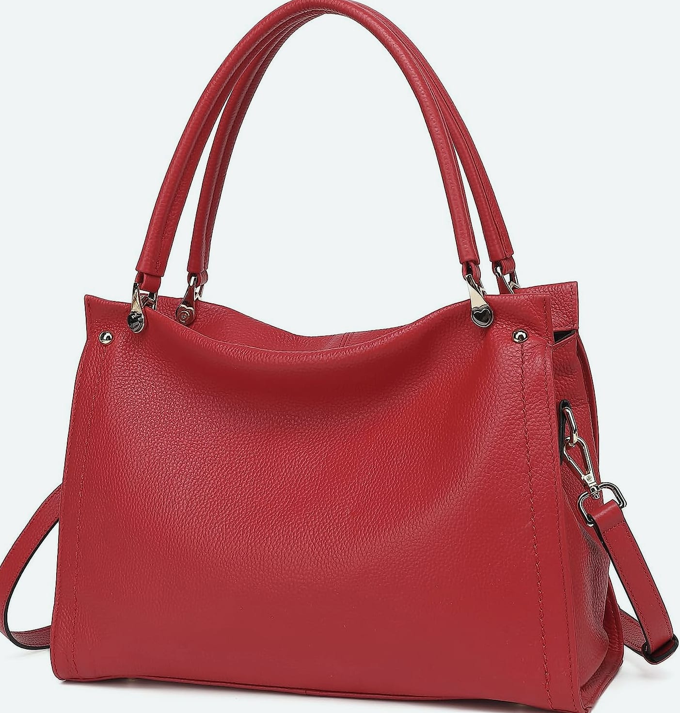 KOGTLA Medium Genuine Leather Tote Handbag for Women