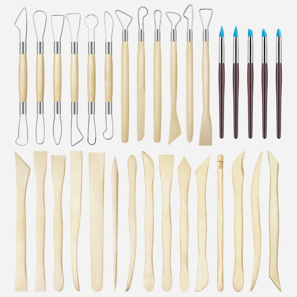 XDT Art Supplies Clay&Pottery Modeling Sculpting Tools 32Pc Model Kit Sculpture