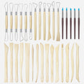 XDT Art Supplies Clay&Pottery Modeling Sculpting Tools 32Pc Model Kit Sculpture