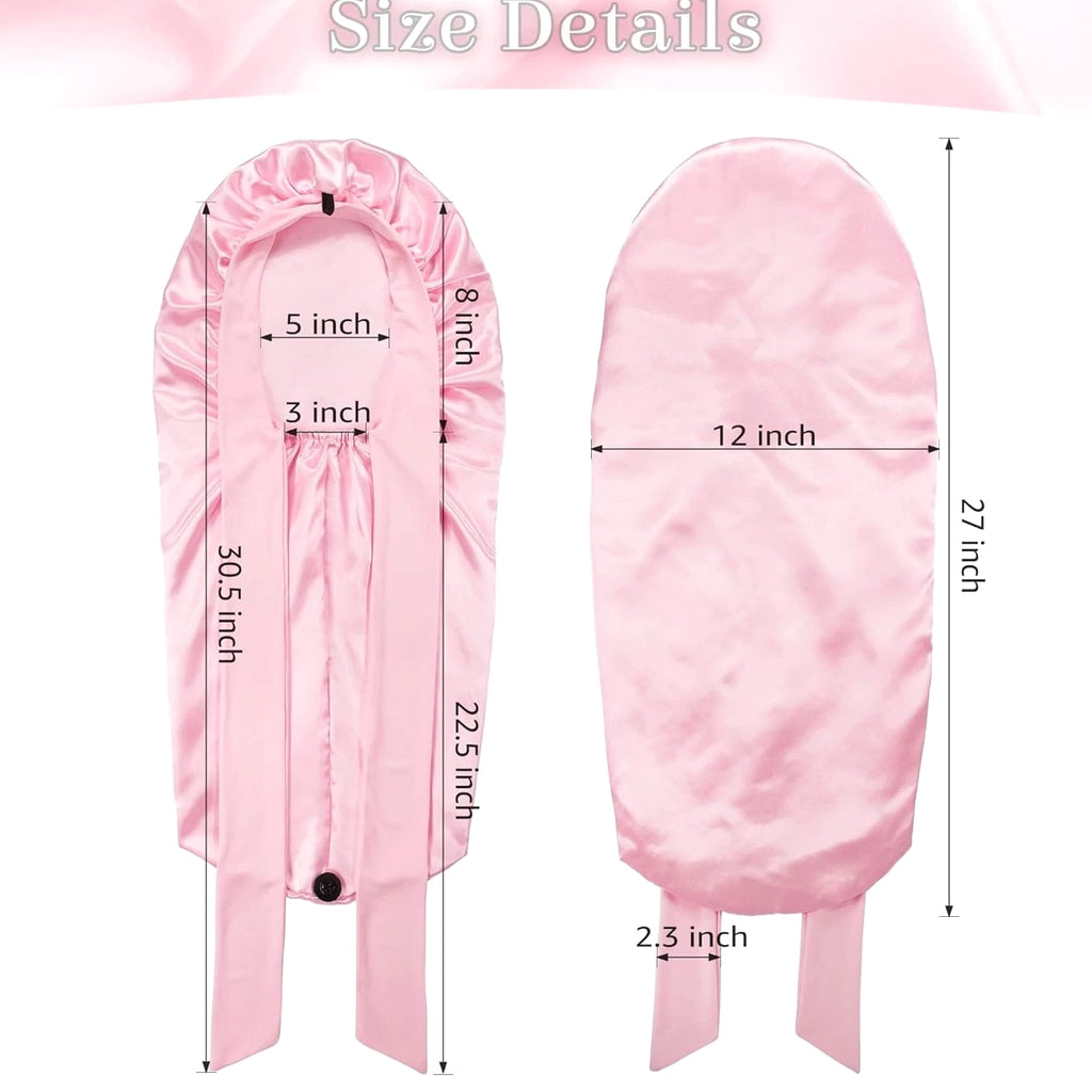 "Long Bonnet Satin Hair Silk Bonnet for Sleeping Women, Silky Bonnets for Women