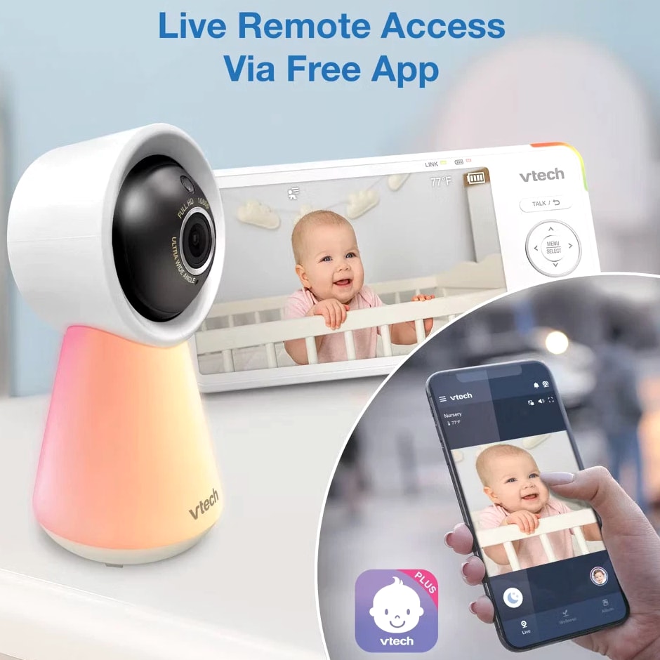 V-Tech 5.5" HD Smart Fixed Position Video Baby Monitor