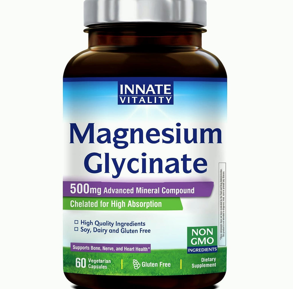 Innate Vitality Magnesium Glycinate 500mg Supplement