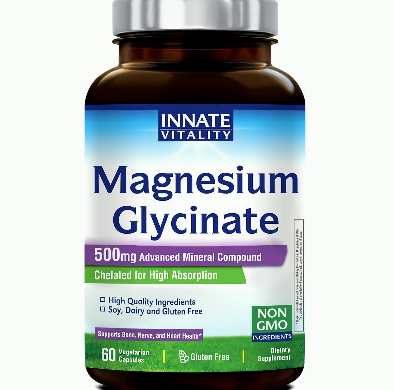 Innate Vitality Magnesium Glycinate 500mg Supplement
