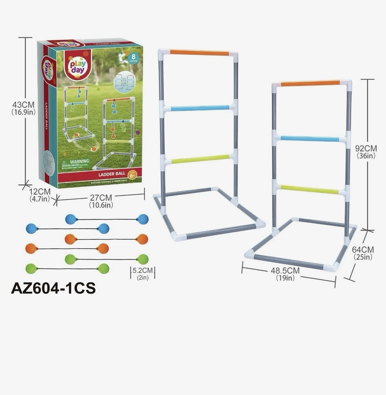 Play Day Ladder Ball - Toy Sports Equipment & Outdoor Game, Children Ages 6+ NEW