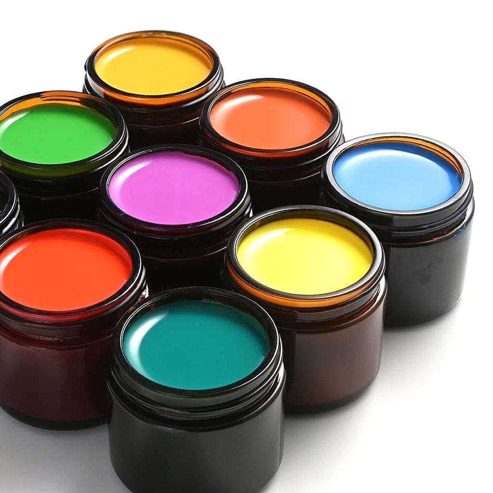 2 oz Glass Jars with Lids, 48 Pcs Small Amber Glass Candle Jars, Black Lids