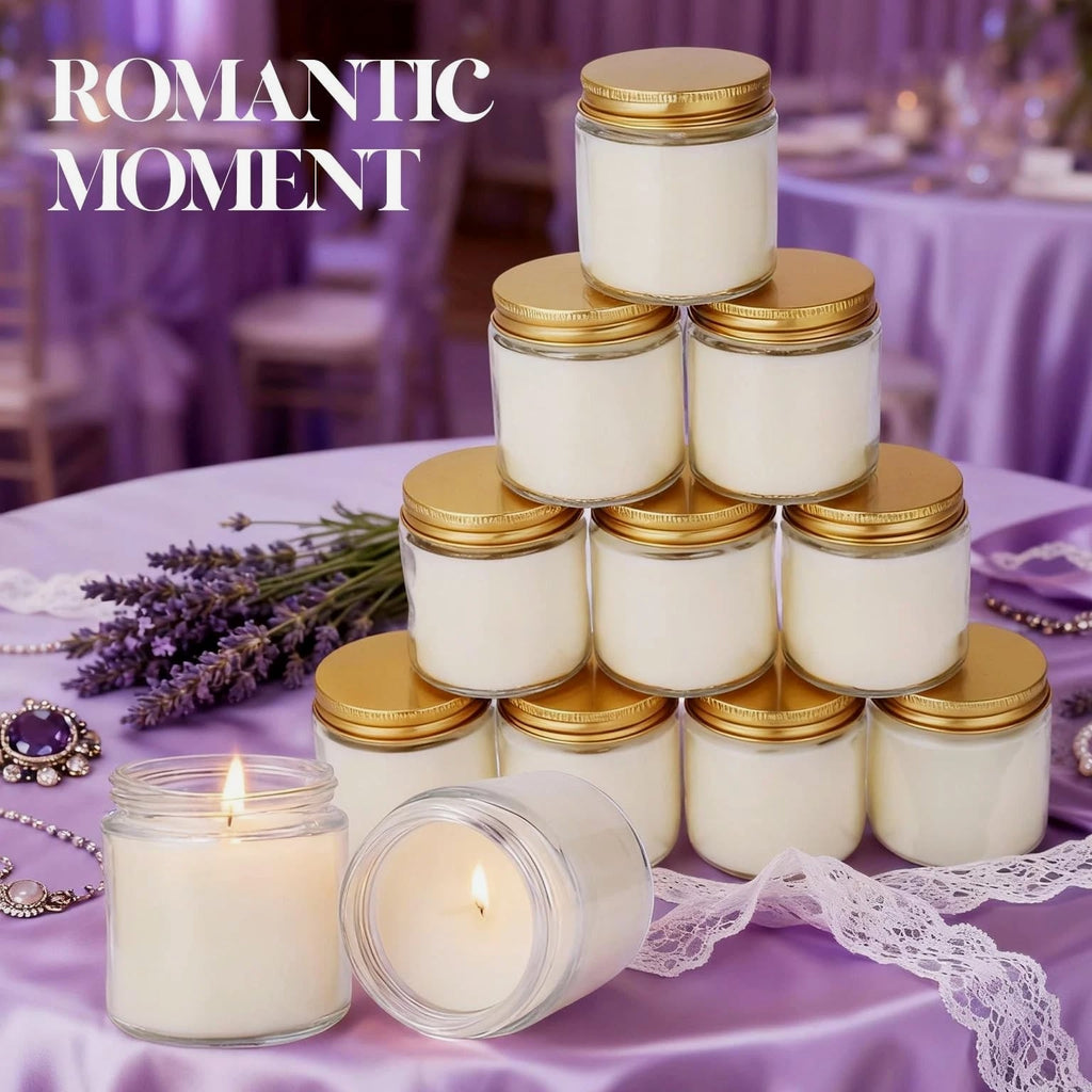 24 PCS 4oz White Soy Wax Candles, Lavender Scented Candle Gift Set, Bulk Party Favors...
