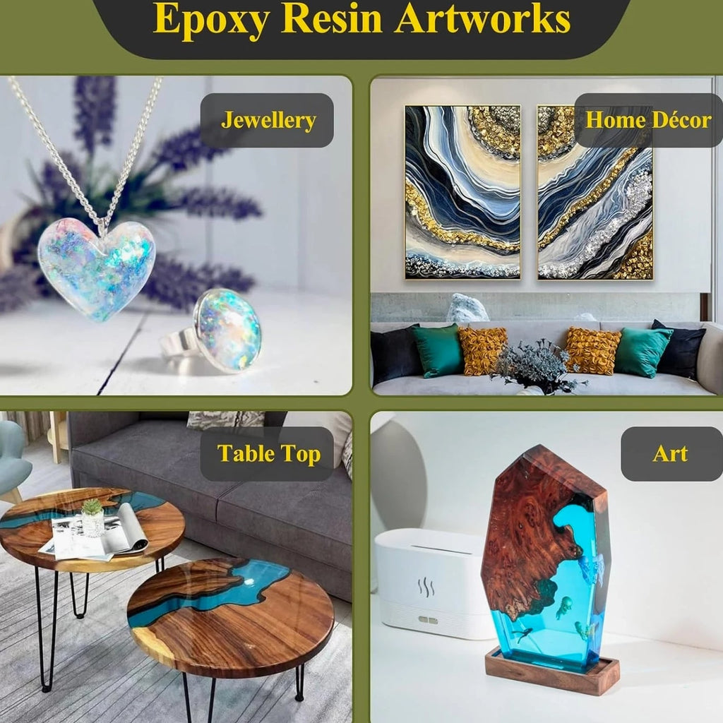 68OZ 3×UV Resistant Resin Kit,No Bubble & Crystal Clear Epoxy Resin for Coating,