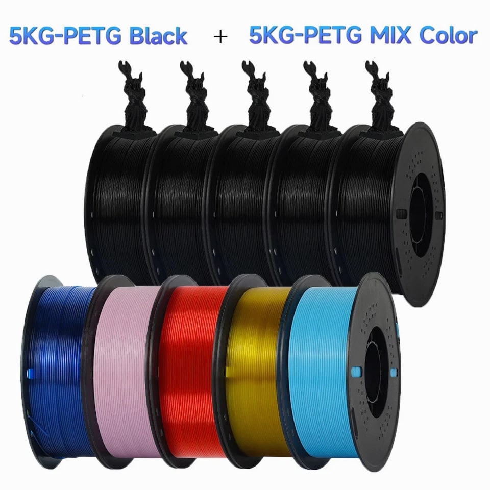 PETG Filament For 3D Printer Plastic Material 22LBS 1.75mm Non-Toxic 3D Filament