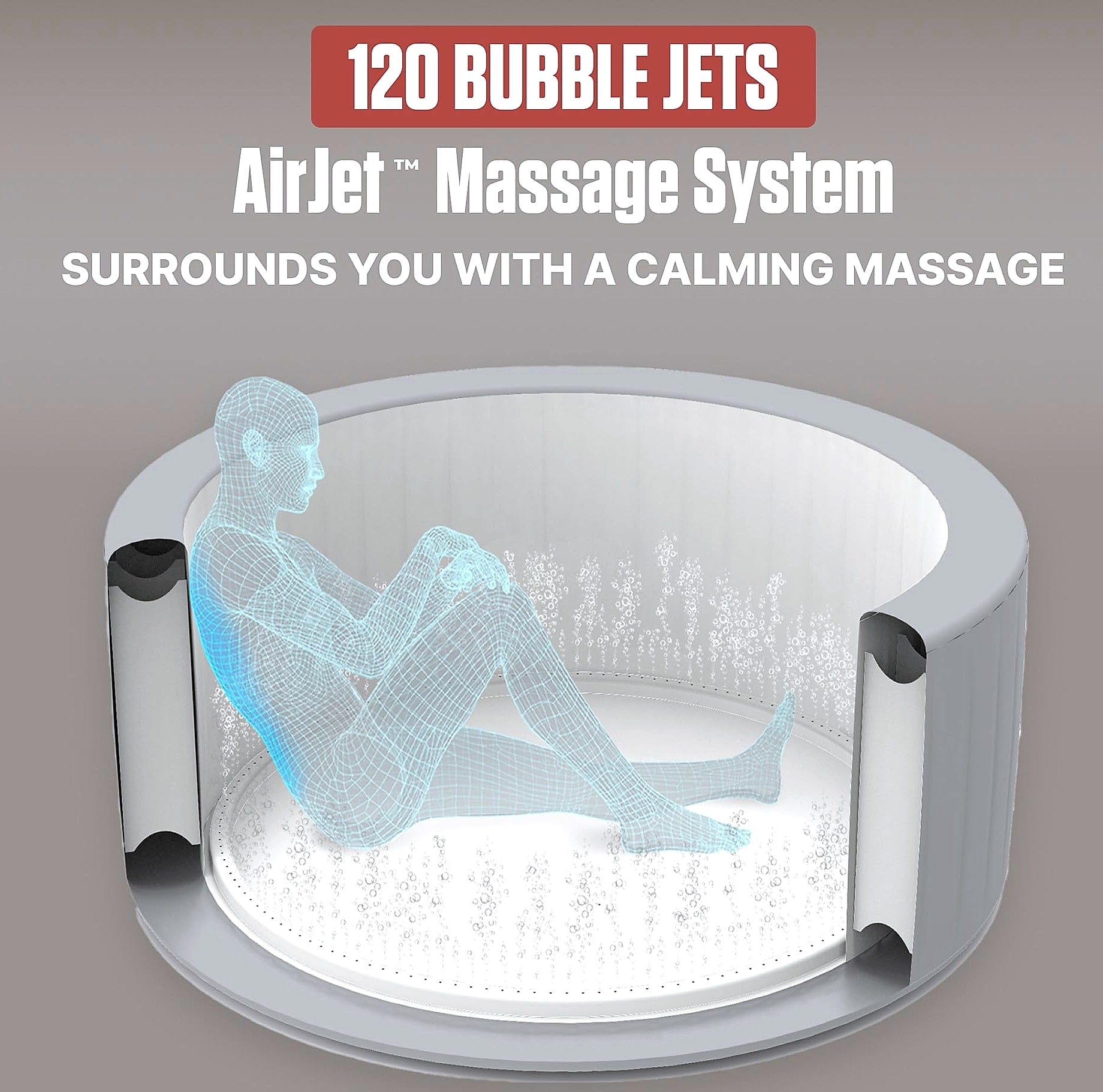Coleman Miami 2-4 Person Inflatable Hot Tub with 120 AirJets