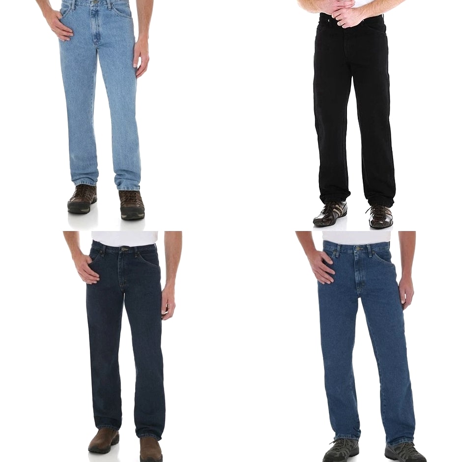 New Wrangler Five Star Regular Fit Jeans Men’s Sizes Five Colors 100% Cotton