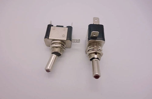 12V 20A Toggle Switch with Red LED Light, SPST Maintained, 2 Pack