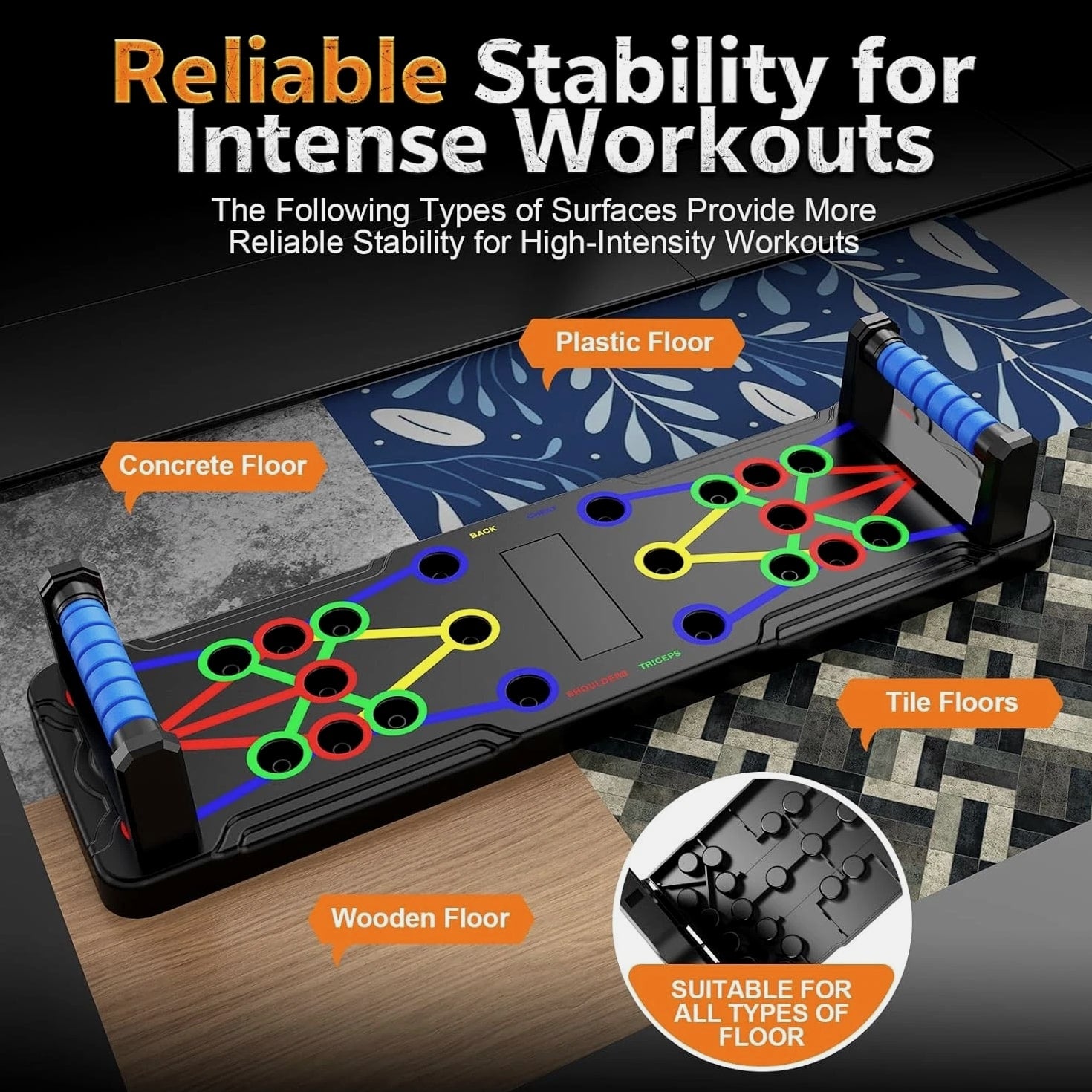 IUT Solid Push Up Board 15 in 1 Home Workout Equipment Multi-Functional Pushup S