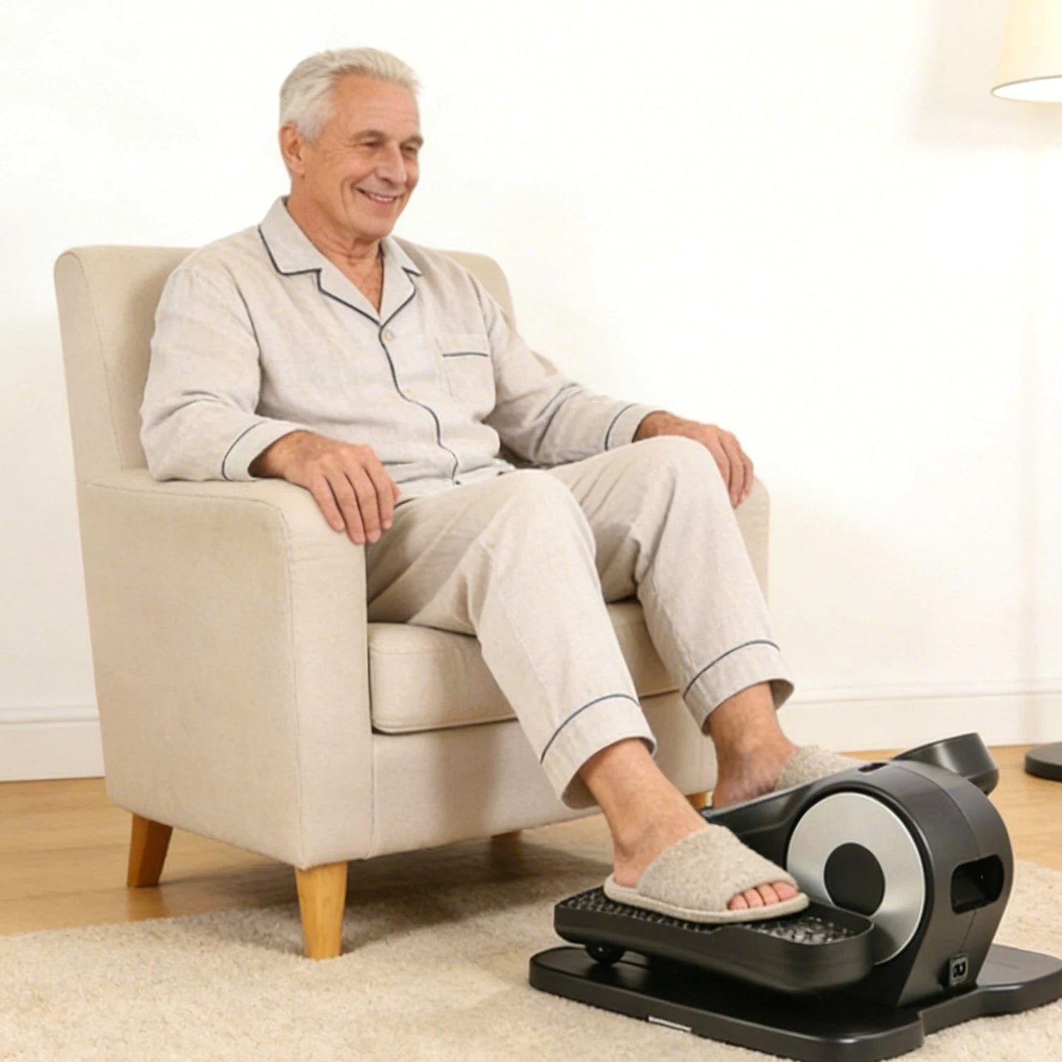 Himly DT01 Under-Desk Elliptical,Seated Exerciser w/ Remote,12-Speed for Seniors