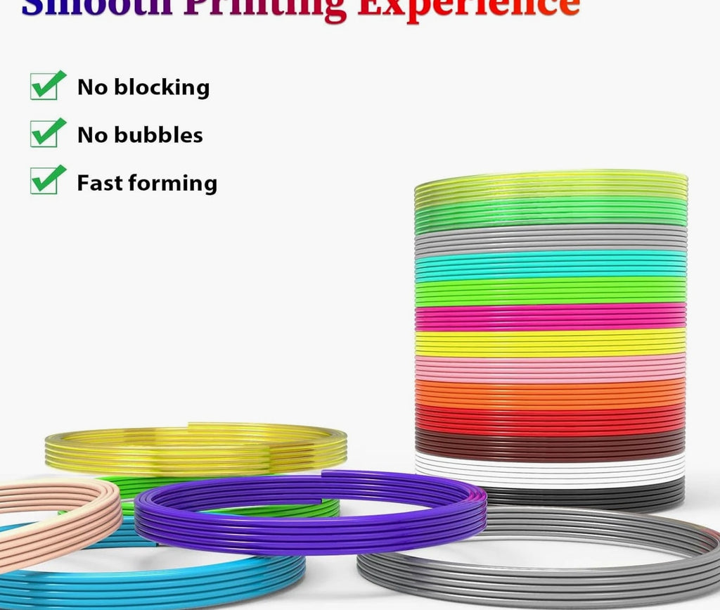 22 Colors 3D Pen Filament 1.75mm PLA - Each Color 10 Feet, Total 220 Feet