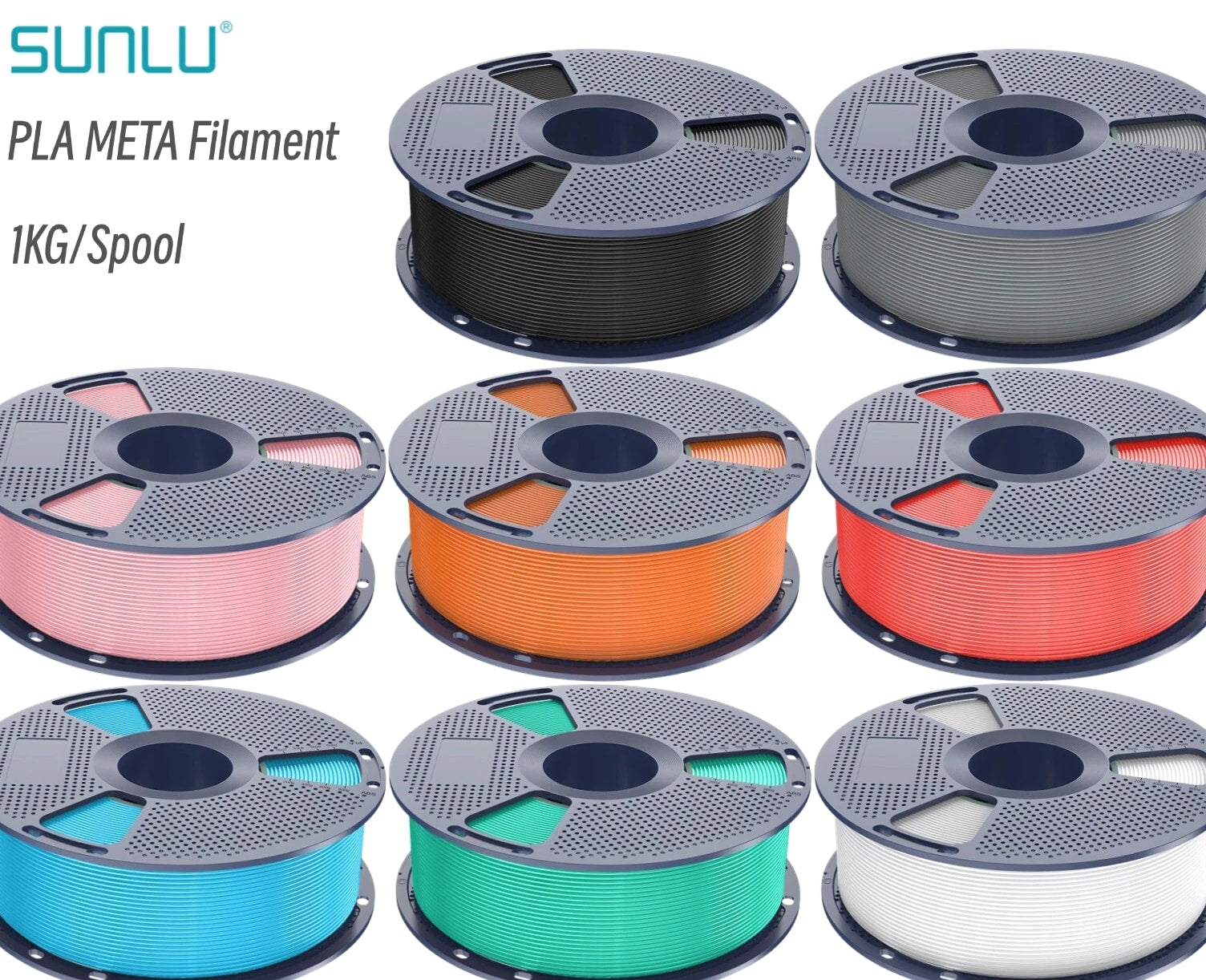 SUNLU 1KG 1.75MM High Hardness Meta PLA Filament Highly Fluid for 3D Printer