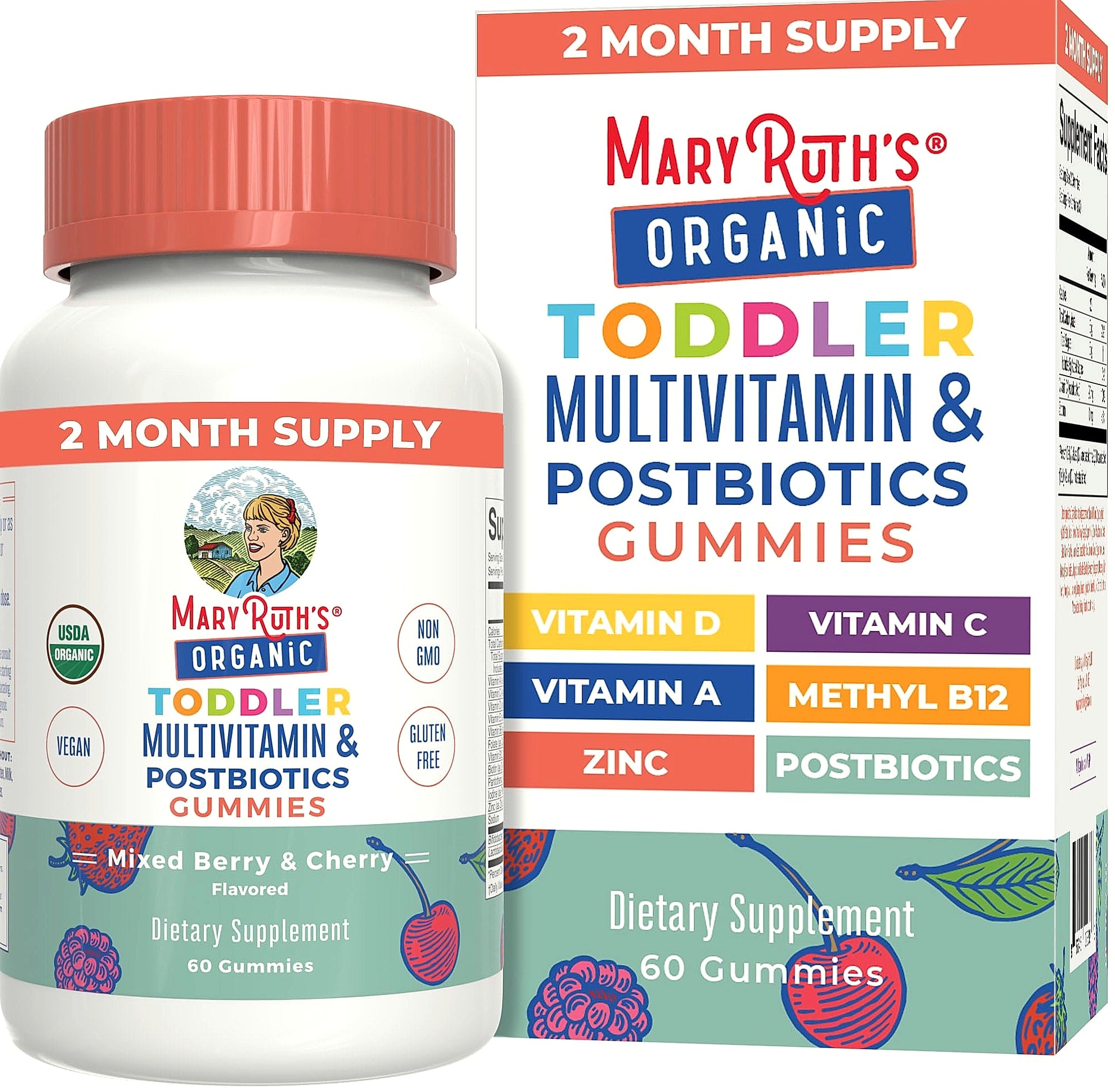 MARYRUTH'S Kids Multivitamin Gummies with Probiotics