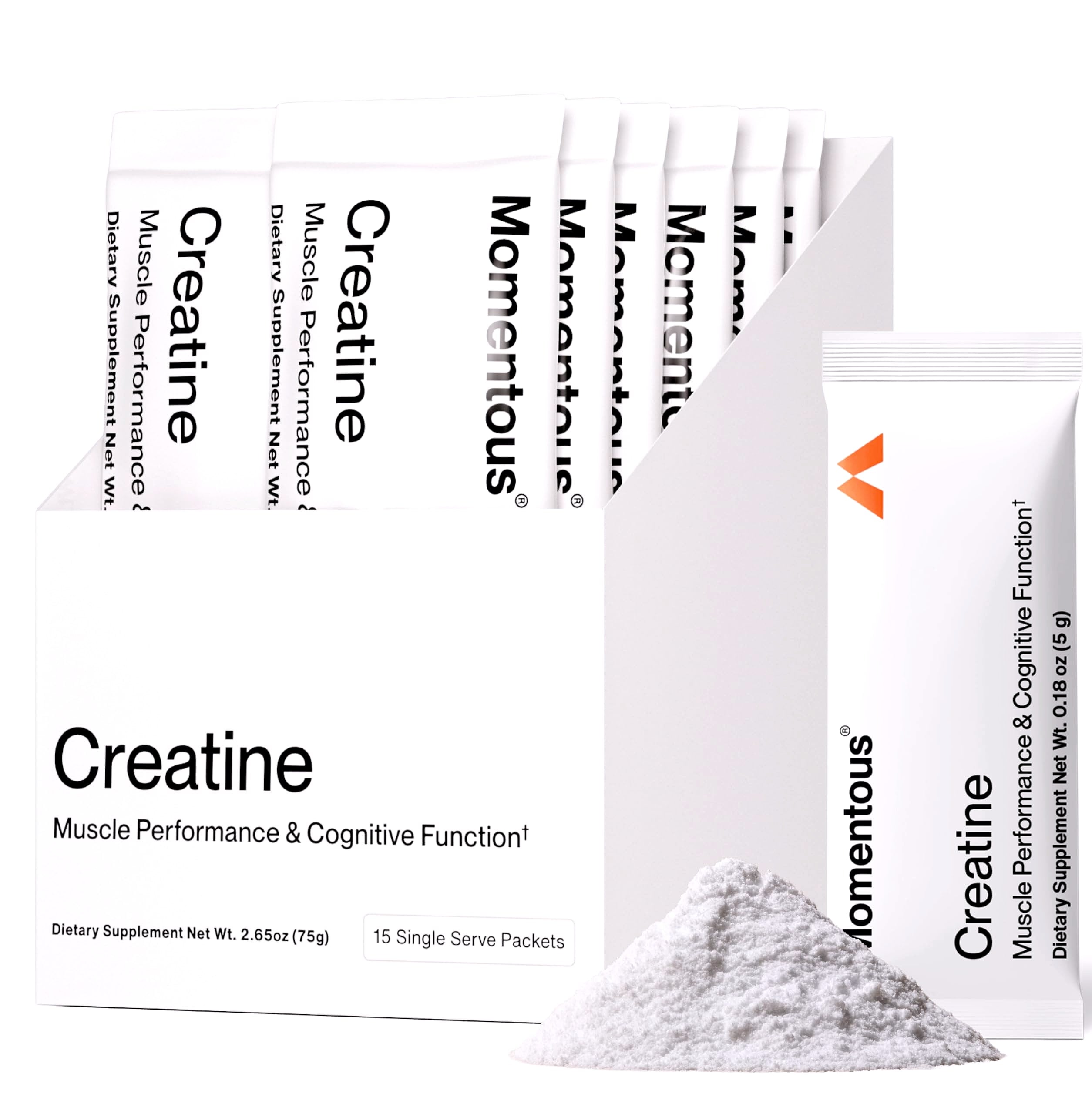 Momentous Creatine Monohydrate Powder - 5g Servings