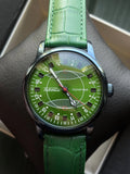 Raketa 24 Hour Polar Automatic Watch 40mm - (Green Dial - Dark Blue Case)