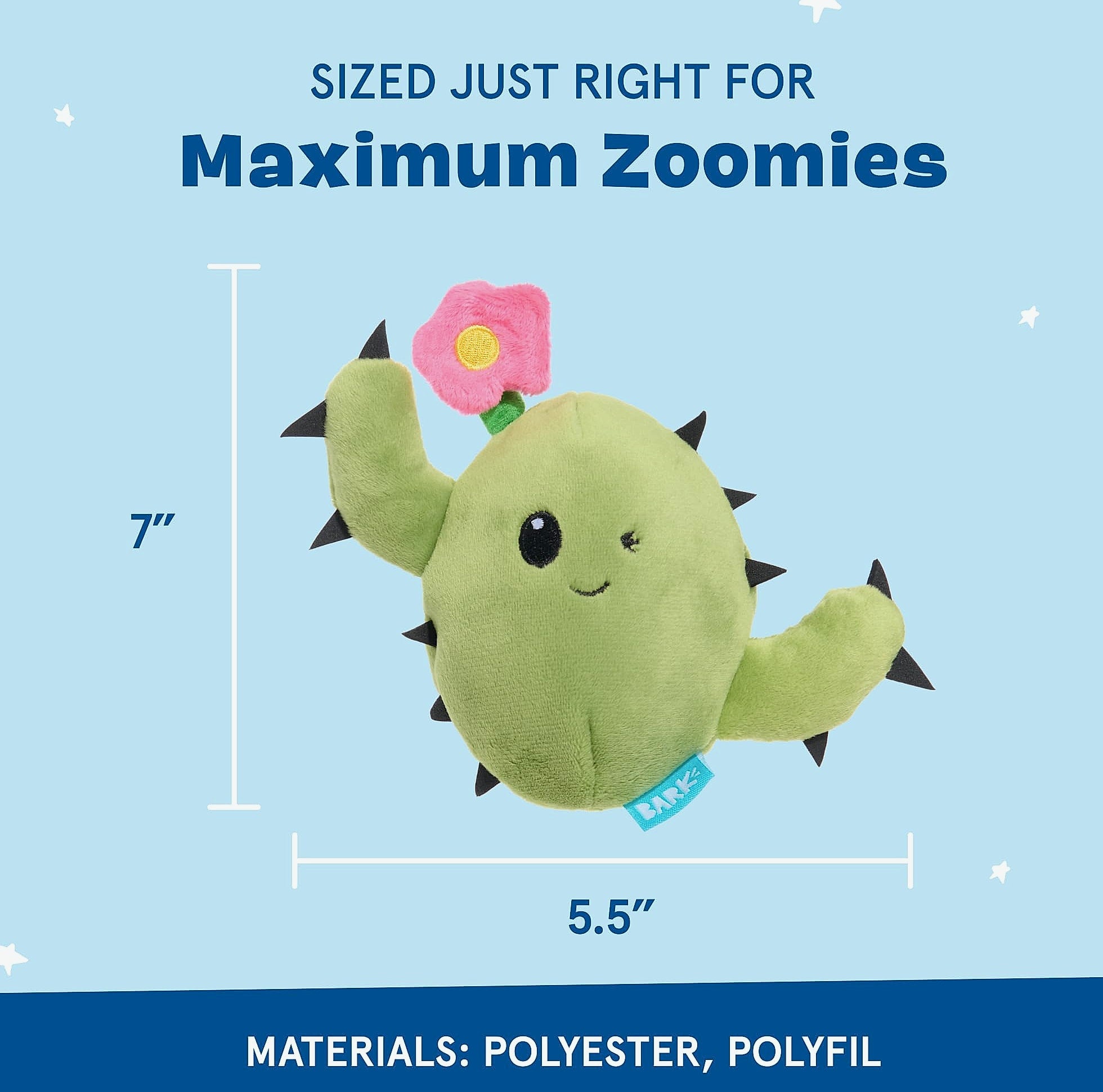 Barkbox Consuela the Cactus 2-in-1 Plush Dog Toy with Squeaker