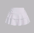 Soqoool High Waist Solid Color Short Skirt for Women