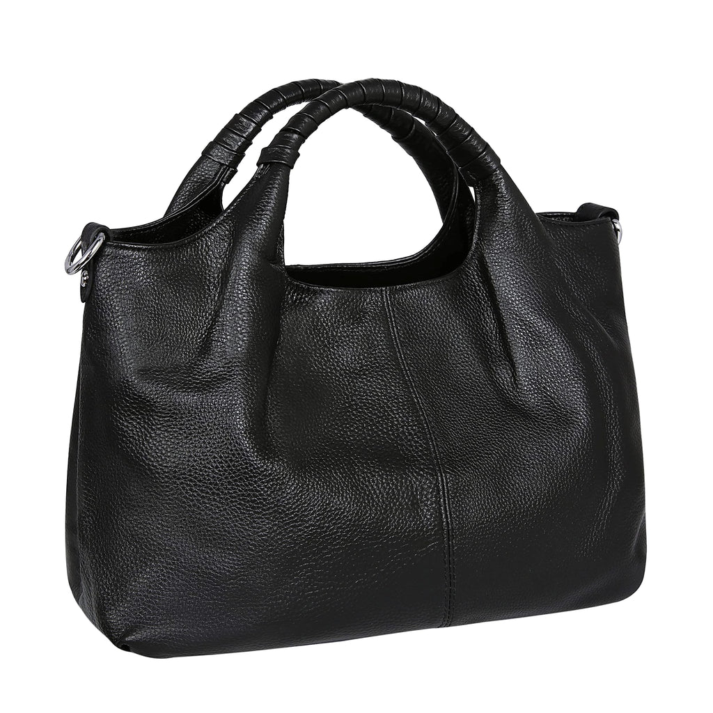 Iswee Leather Crossbody Purse with Silk Scarf Neck Strap