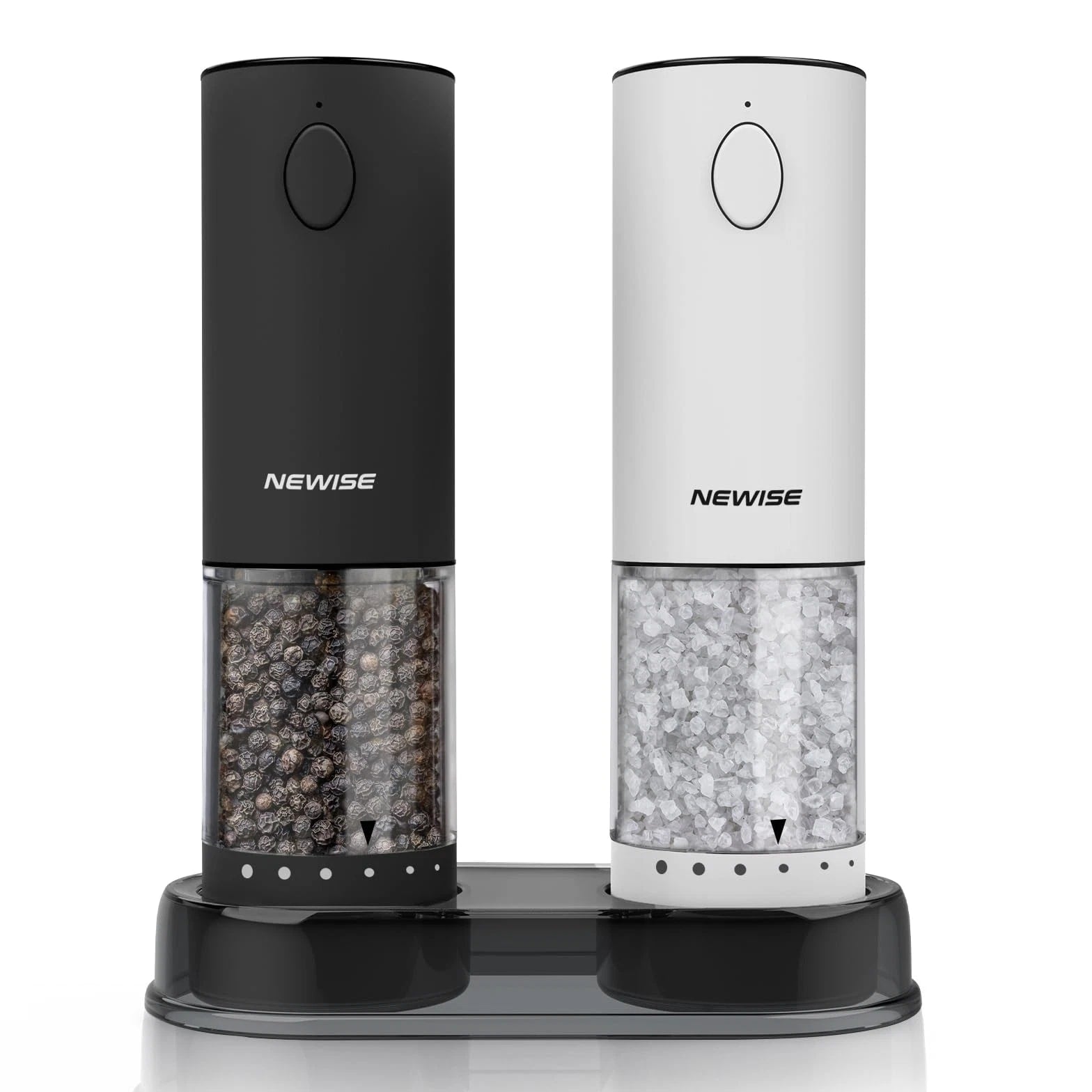 Electric Salt and Pepper Grinder Set, Adjustable Coarseness & LED Light, Rech...