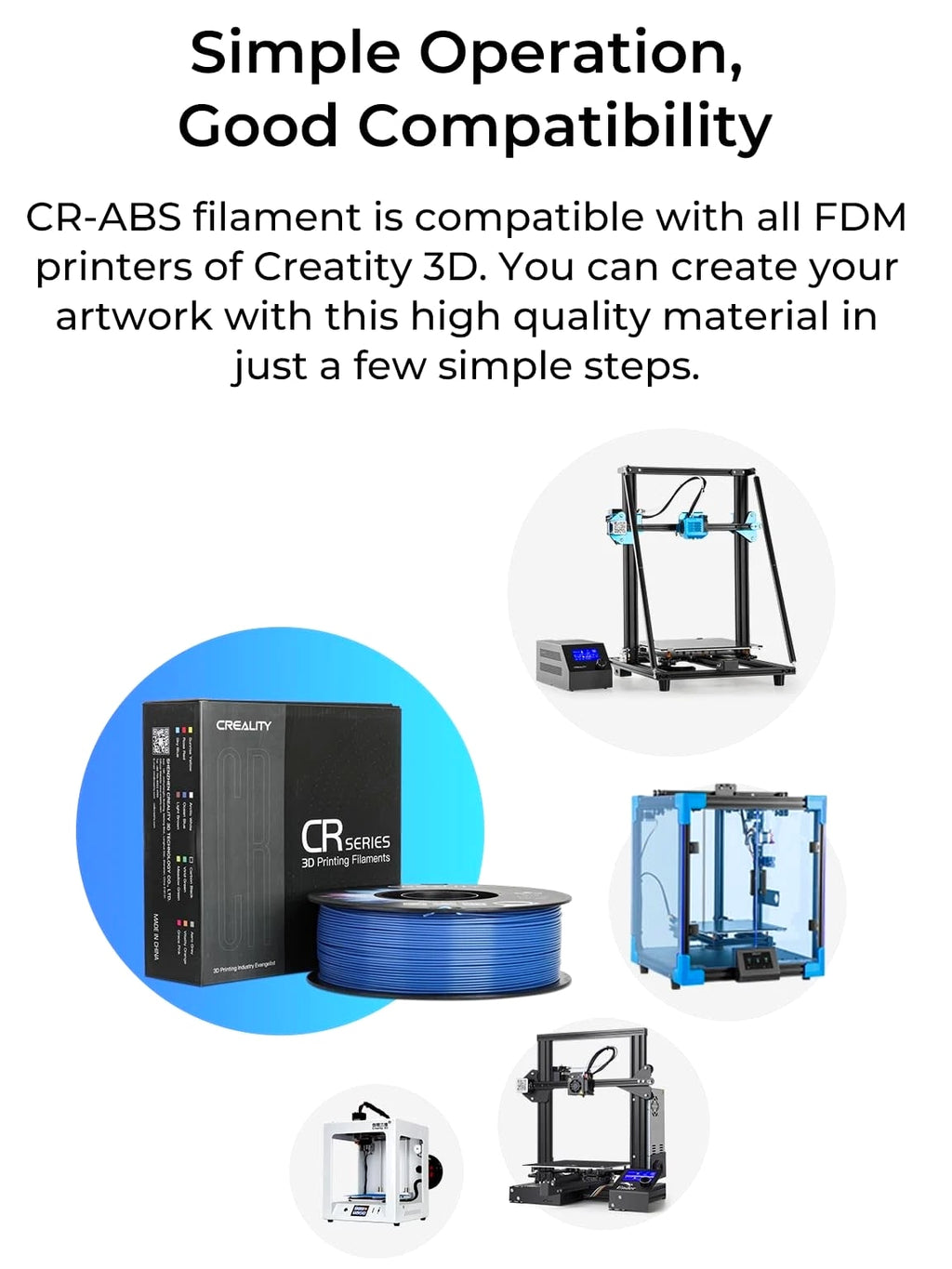 2 kg Black & White ABS Filament 1.75mm, 3D Printer Material Bundle, Excellent...