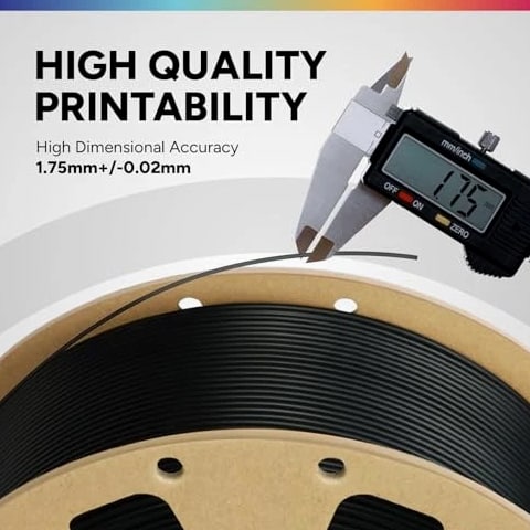 OVERTURE PLA Filament 1.75mm, Neatly Wound 3D Printer Filament 1kg Spool (2.2lbs