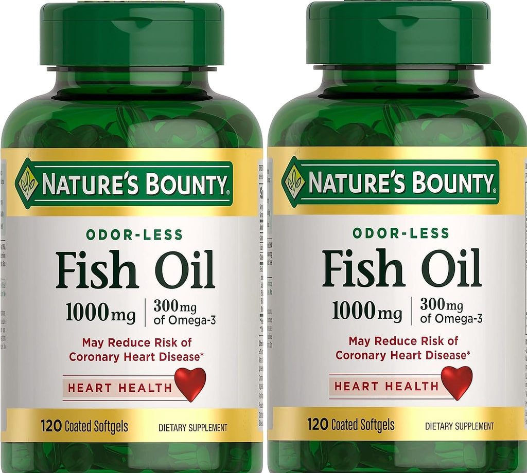 Nature's Bounty Fish Oil 1000mg Omega-3 Softgels, 145 Count