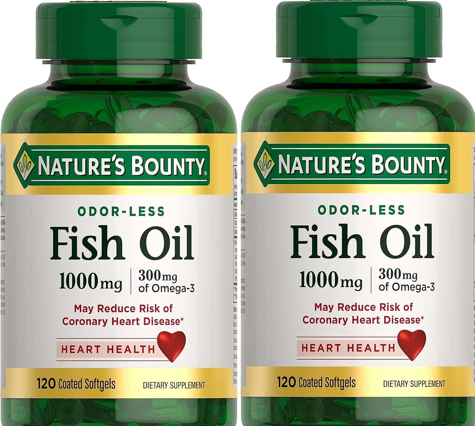 Nature's Bounty Fish Oil 1000mg Omega-3 Softgels, 145 Count