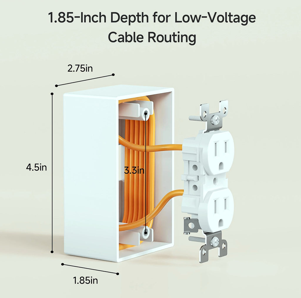 Cable Matters 5-Pack Single Gang Low Voltage Surface Mount Backbox White