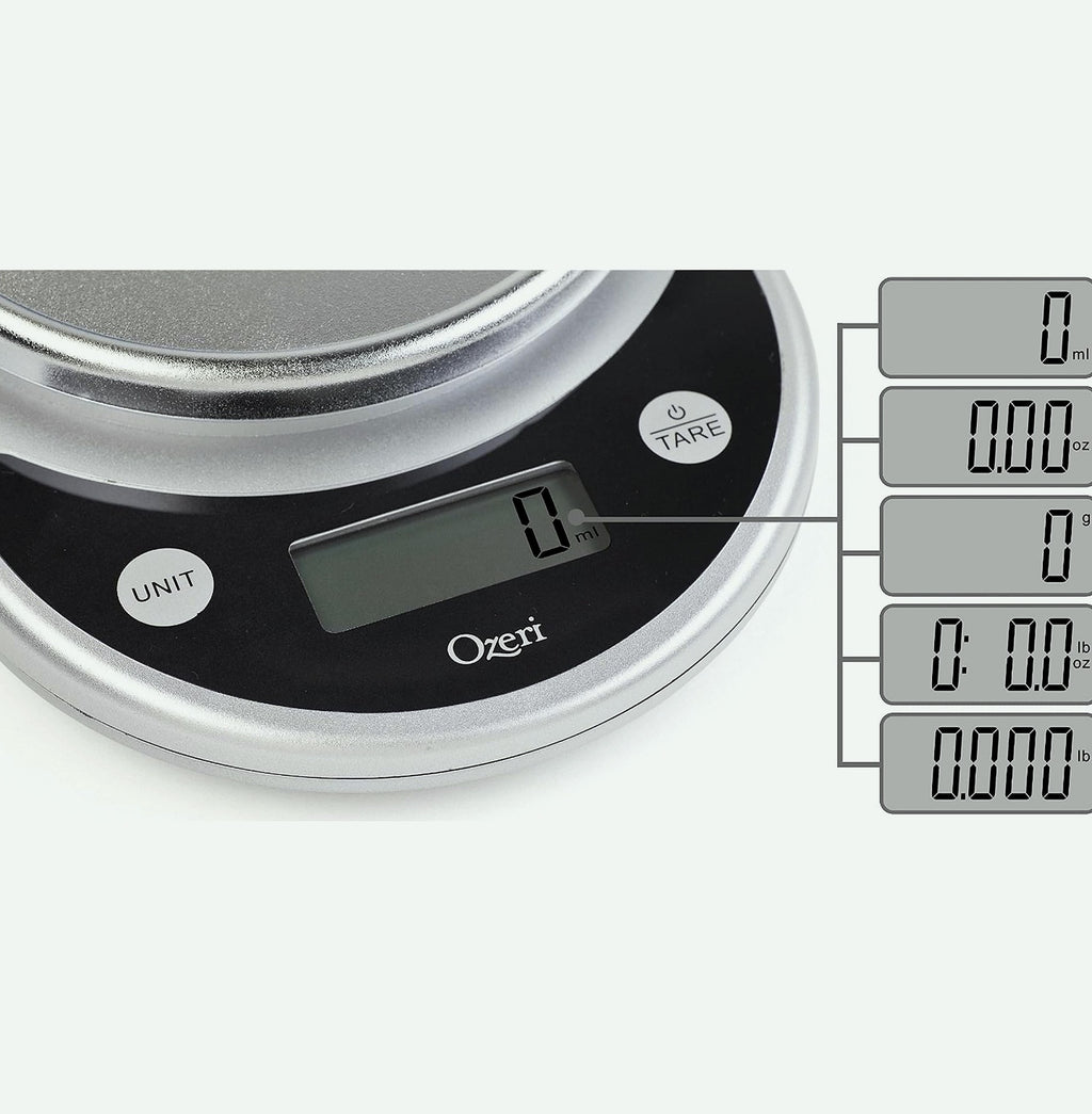 Ozeri Pronto Digital Kitchen Scale with Variable Graduation Technology