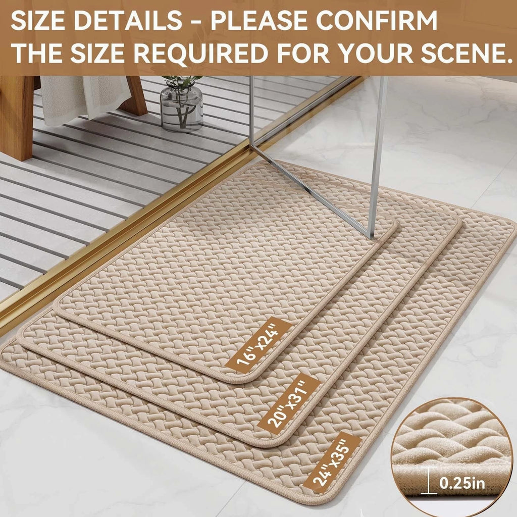 Bathroom Rugs Non Slip, Super Absorbent Quick Dry Bath Mats for Bathroom Floor