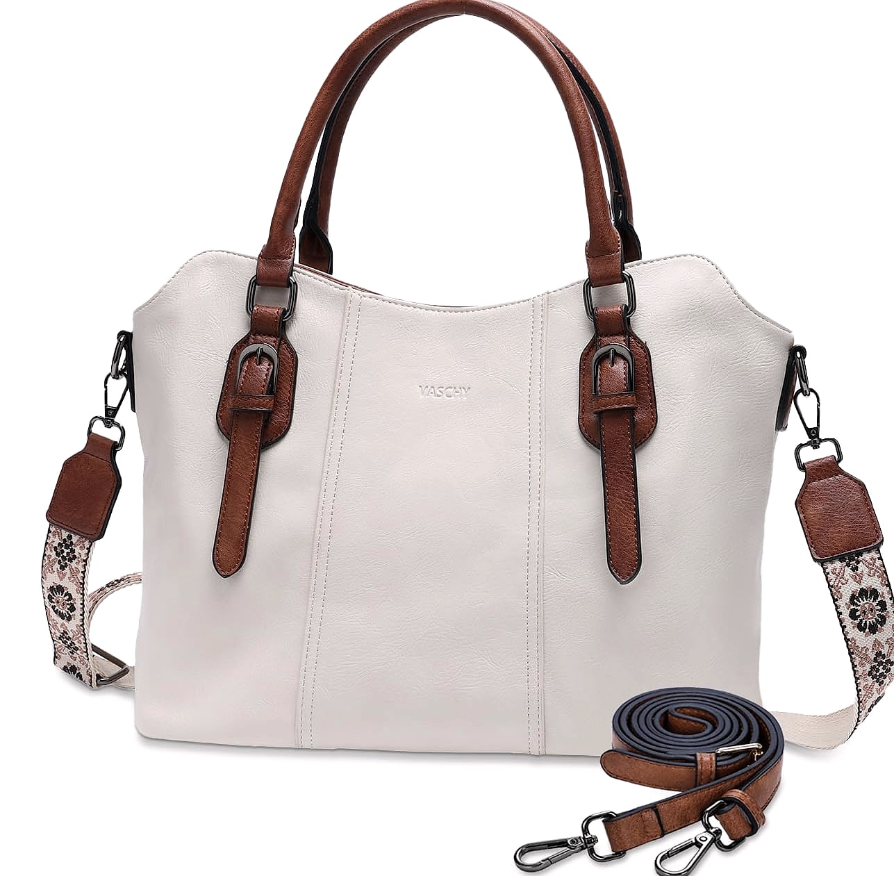 VASCHY Hobo Bag Women Vegan Leather Satchel Crossbody