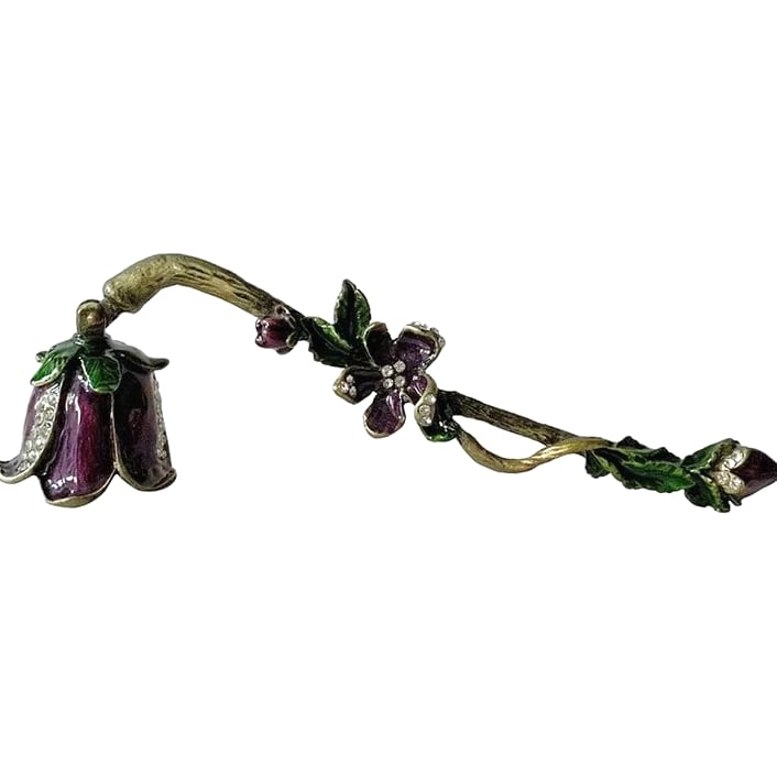 Floral Candle Snuffer - Candle Extinguisher with Long Handle, Wick Flame Snuffer