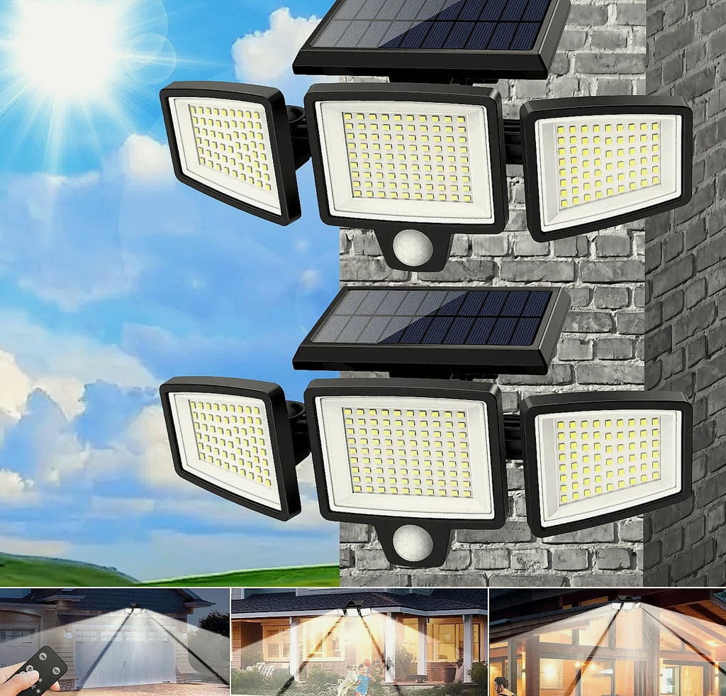SZRSTH 3-Head Solar Motion Sensor Security Light
